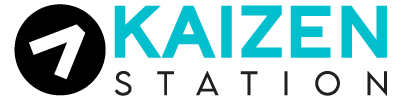 Kaizen Station logo blue and black