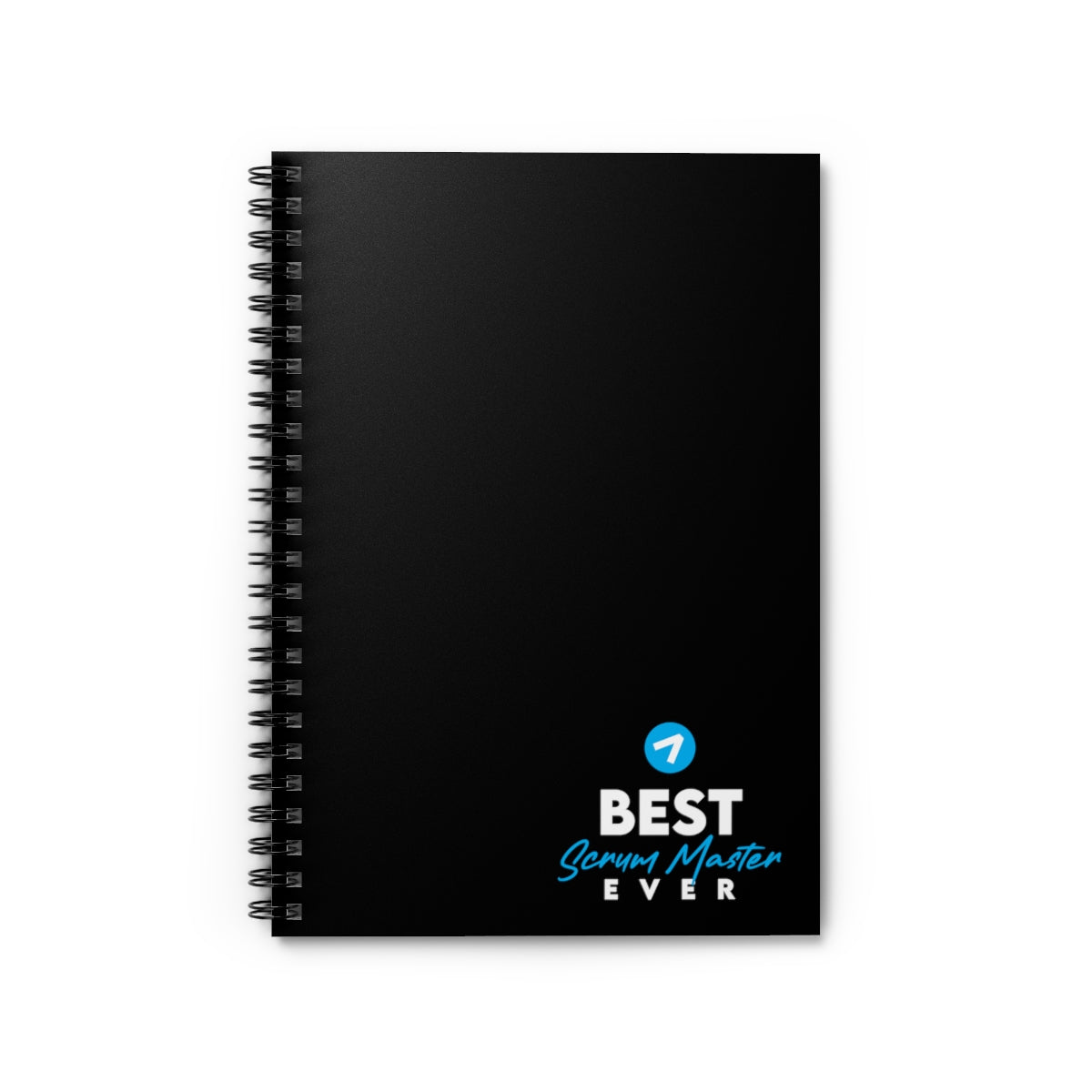 Best Scrum Master ever - Black Blue - Spiral Notebook - Ruled Line