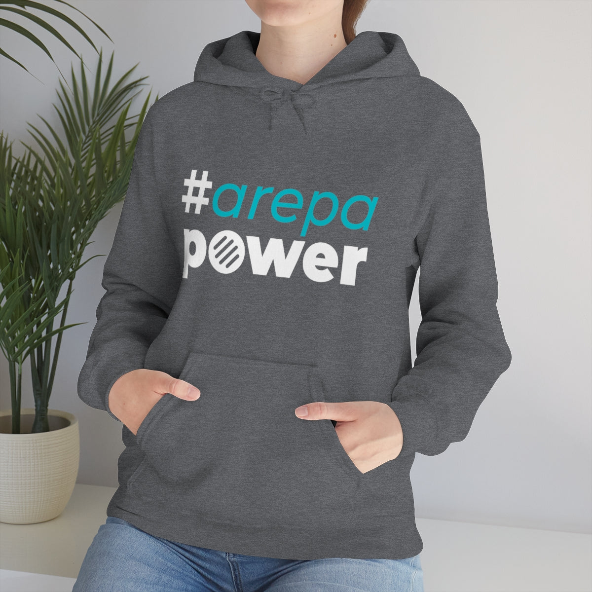 #Arepapower - Black Blue - Unisex Heavy Blend™ Hooded Sweatshirt