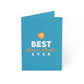 Best Scrum Master ever - Orange Blue - Folded Greeting Cards (1, 10, 30, and 50pcs)