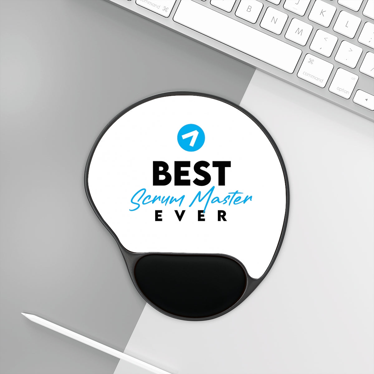 Best Scrum Master - Light Blue - Mouse Pad With Wrist Rest