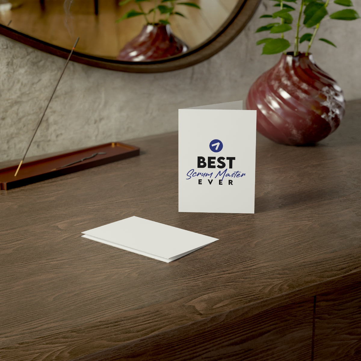 Best Scrum Master ever - Dark blue - Folded Greeting Cards (1, 10, 30, and 50pcs)