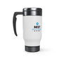 Best Scrum Master ever - Light Blue - Stainless Steel Travel Mug with Handle, 14oz