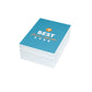 Best Scrum Master ever - Orange Blue - Folded Greeting Cards (1, 10, 30, and 50pcs)