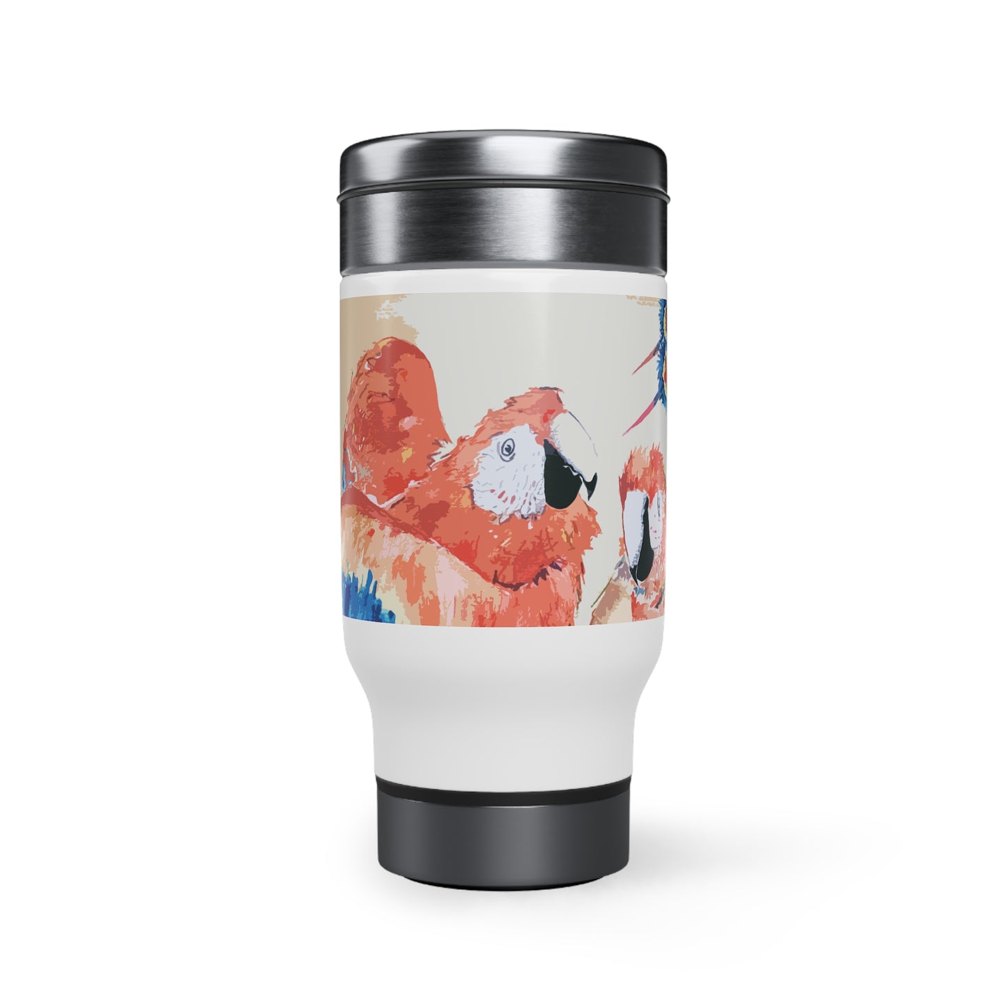 Guacamaya, papagayo, loro, Macaw - Stainless Steel Travel Mug with Handle, 14oz