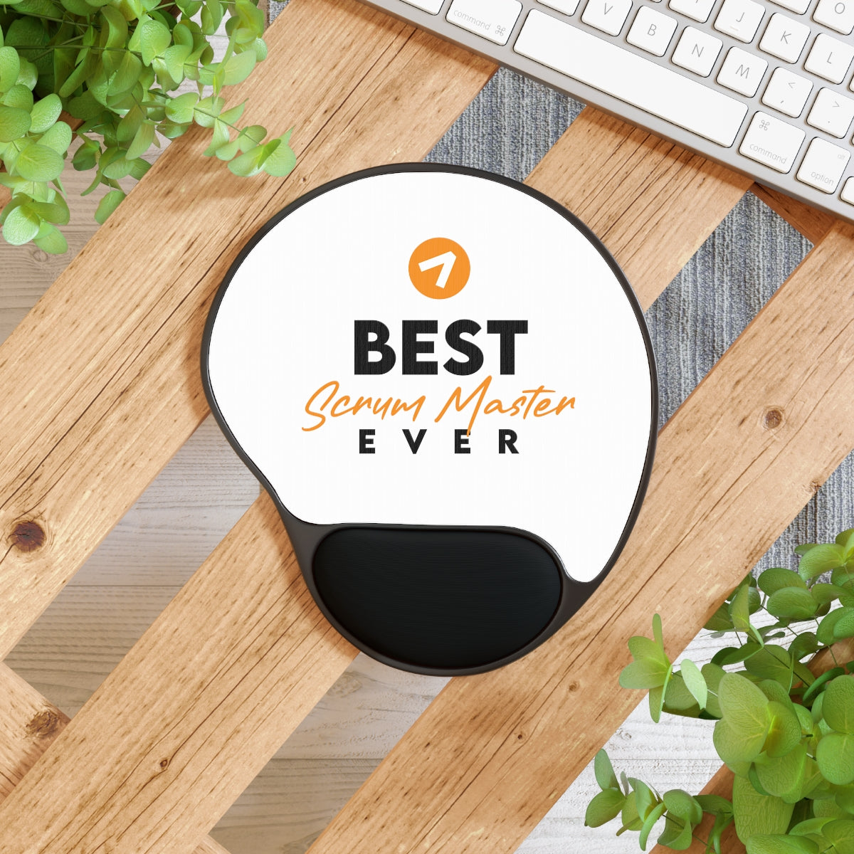 Best Scrum Master - Orange - Mouse Pad With Wrist Rest