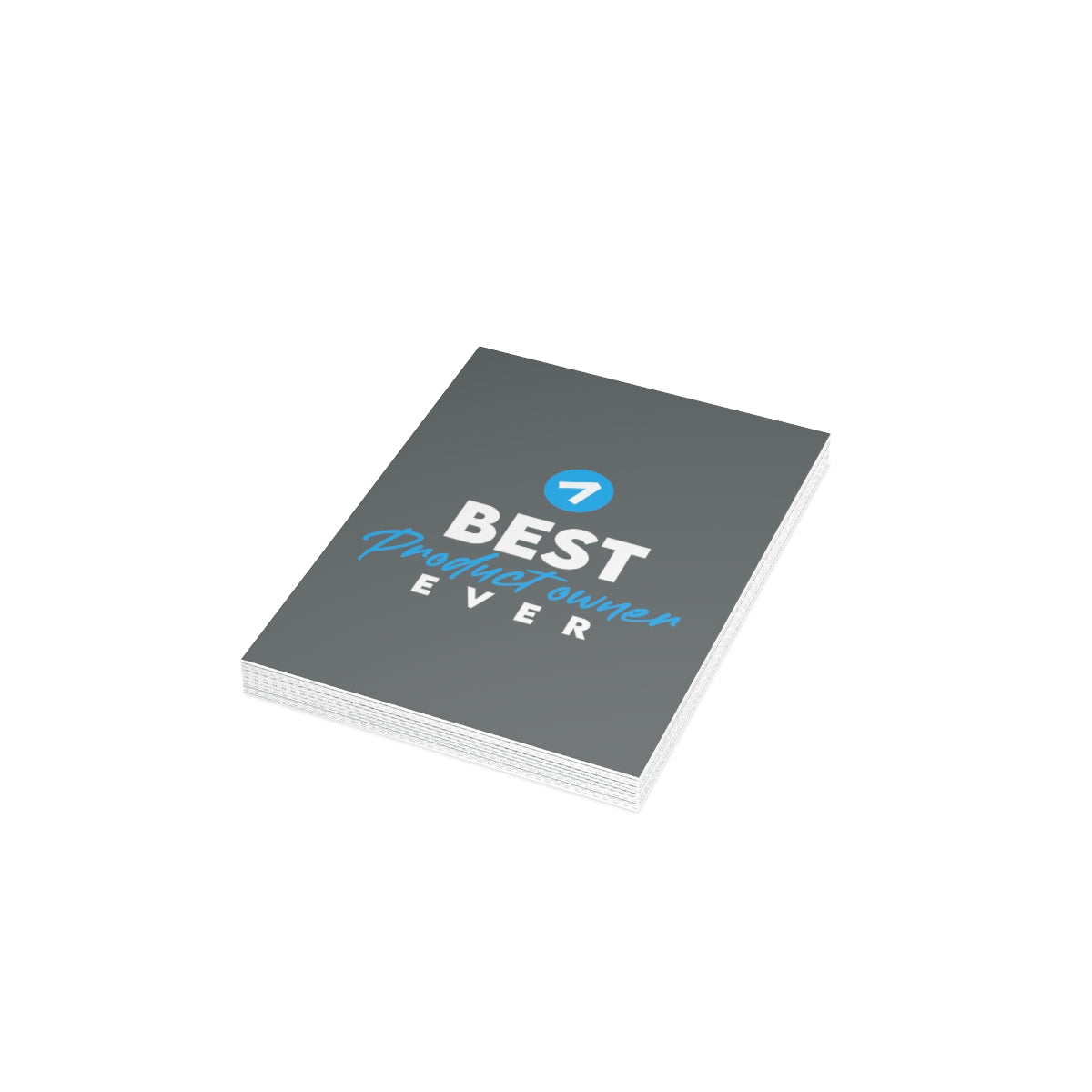 Best Product owner ever - Gray Blue - Folded Greeting Cards (1, 10, 30, and 50pcs)