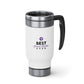 Best Scrum Master ever - Purple - Stainless Steel Travel Mug with Handle, 14oz