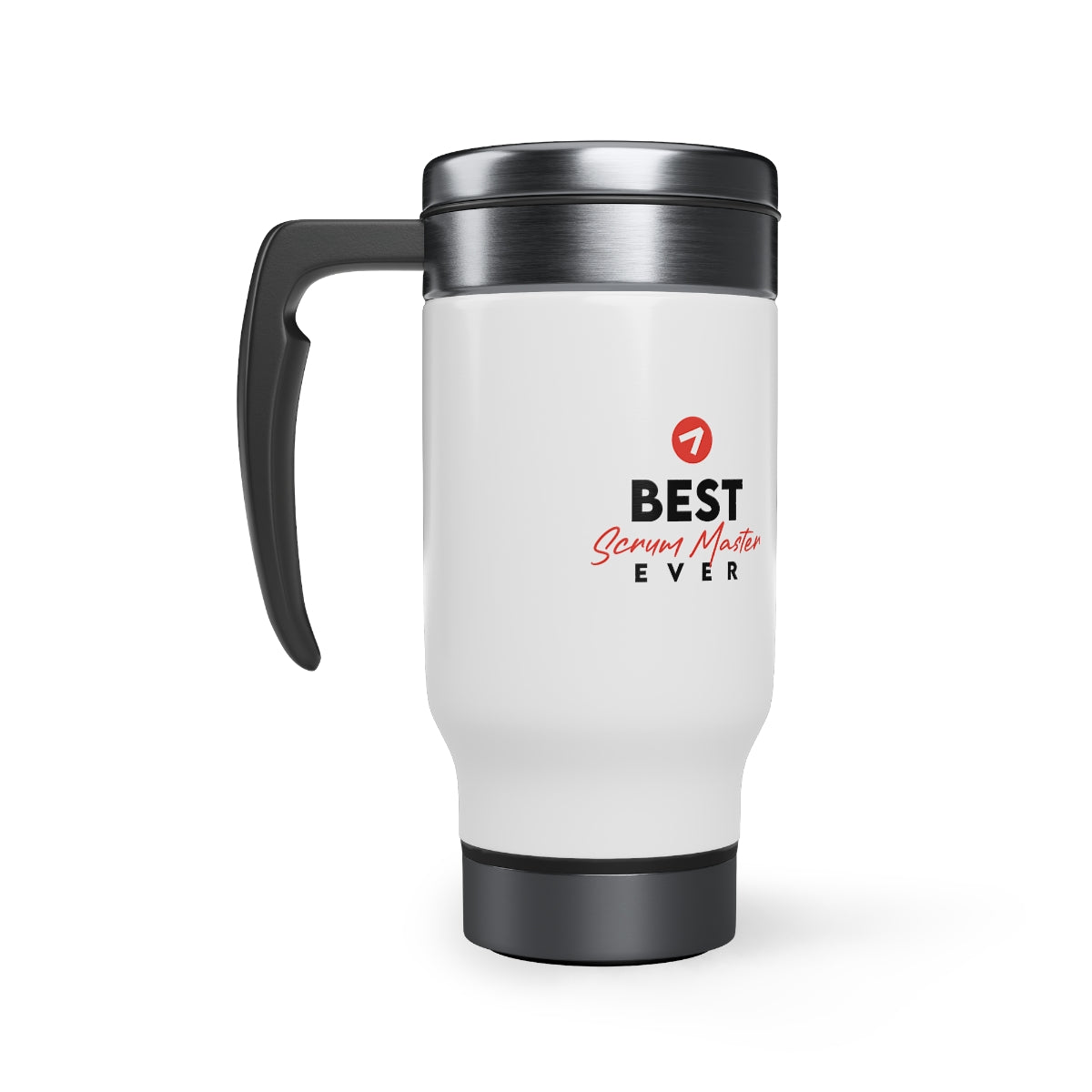 Best Scrum Master ever - Red - Stainless Steel Travel Mug with Handle, 14oz