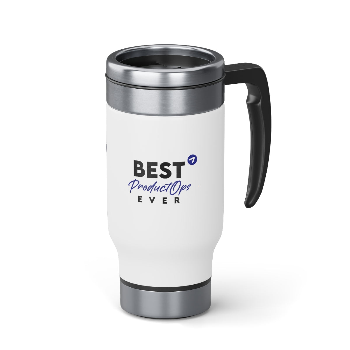 Best Product Operations ever - Blue - Stainless Steel Travel Mug with Handle, 14oz