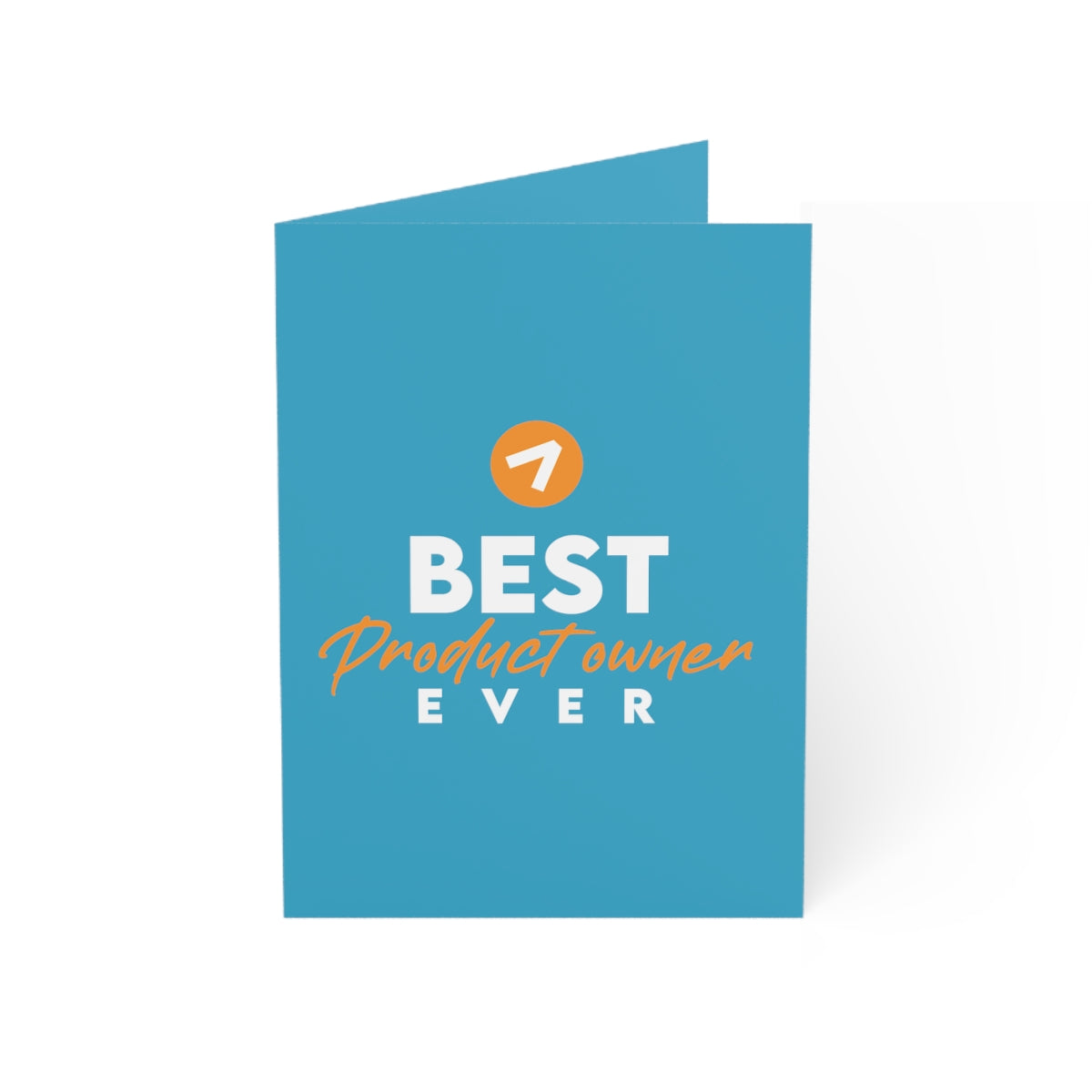 Best Product Owner ever - Orange Blue - Tarjetas de felicitación plegadas (1, 10, 30 y 50 piezas)