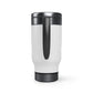 #arepapower - Blue - Stainless Steel Travel Mug with Handle, 14oz