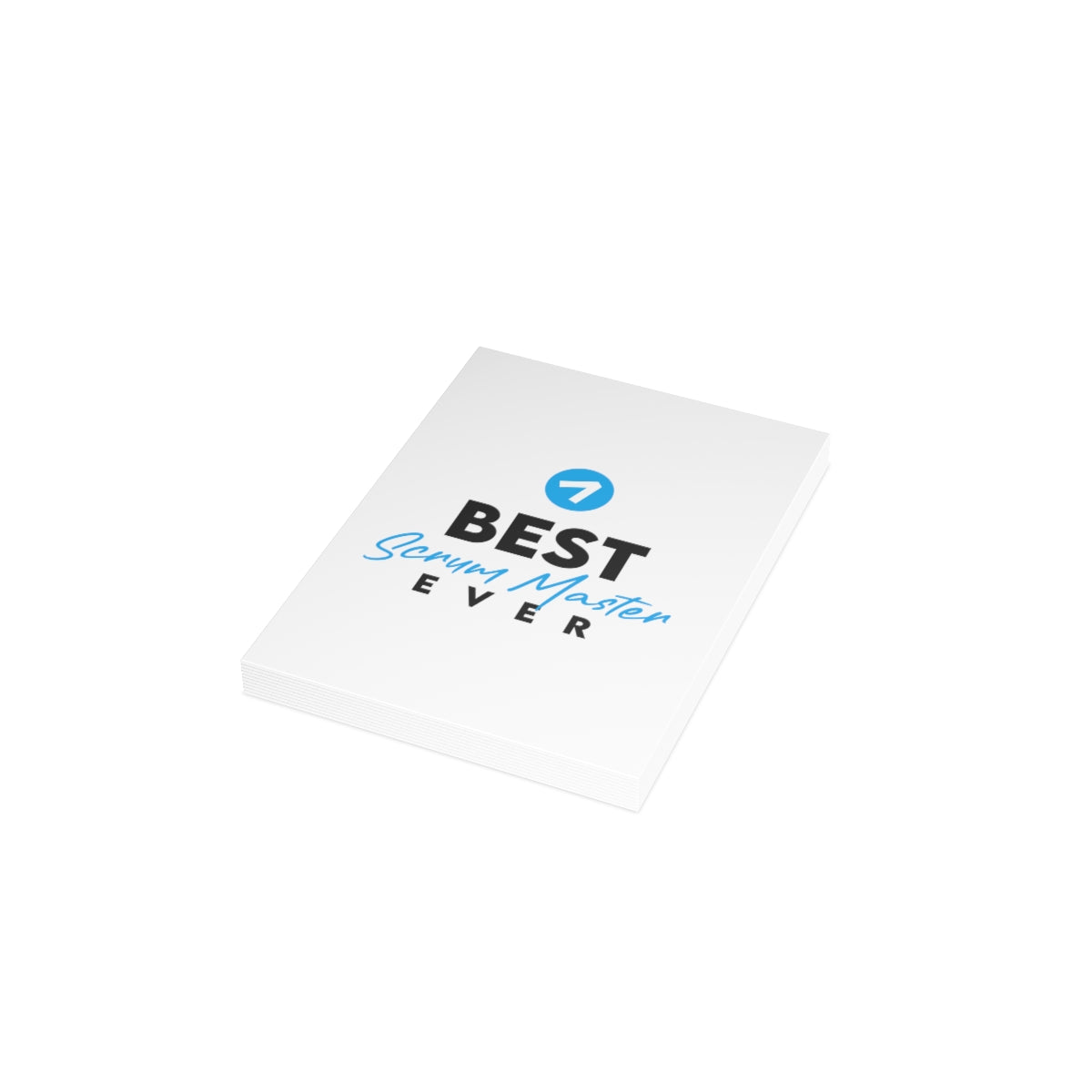 Best Scrum Master ever - Light blue - Folded Greeting Cards (1, 10, 30, and 50pcs)