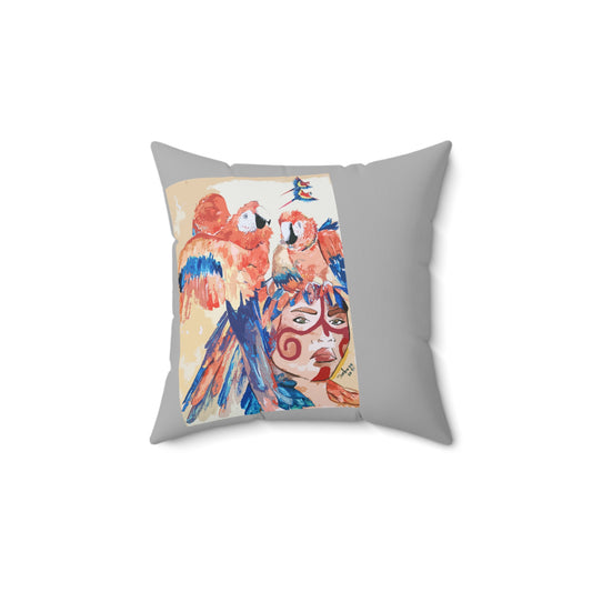 Guajira watercolor art - Spun Polyester Square Pillow