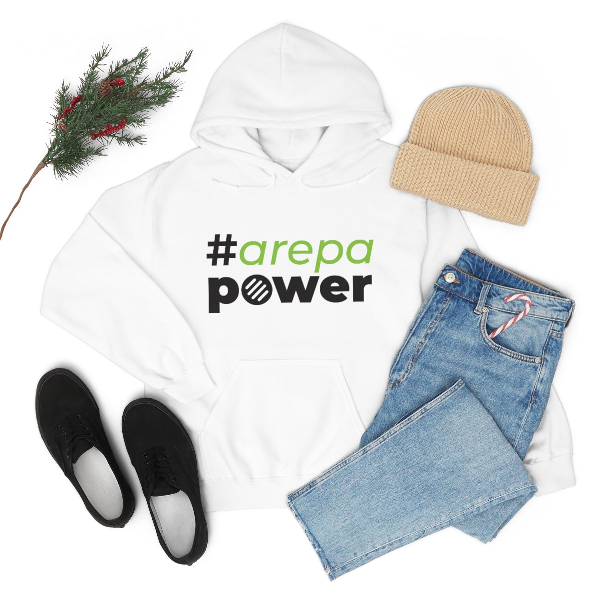 #Arepapower - Green - Unisex Heavy Blend™ Hooded Sweatshirt