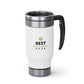 Best Scrum Master ever - Green - Stainless Steel Travel Mug with Handle, 14oz