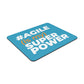 Agile is my superpower - Orange Blue - Mouse Pad (3mm Thick)