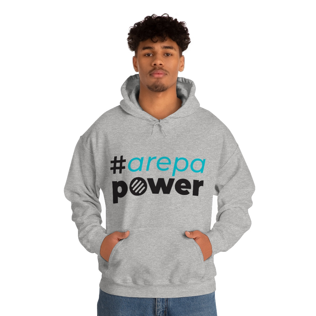 #Arepapower - Light Blue - Unisex Heavy Blend™ Hooded Sweatshirt