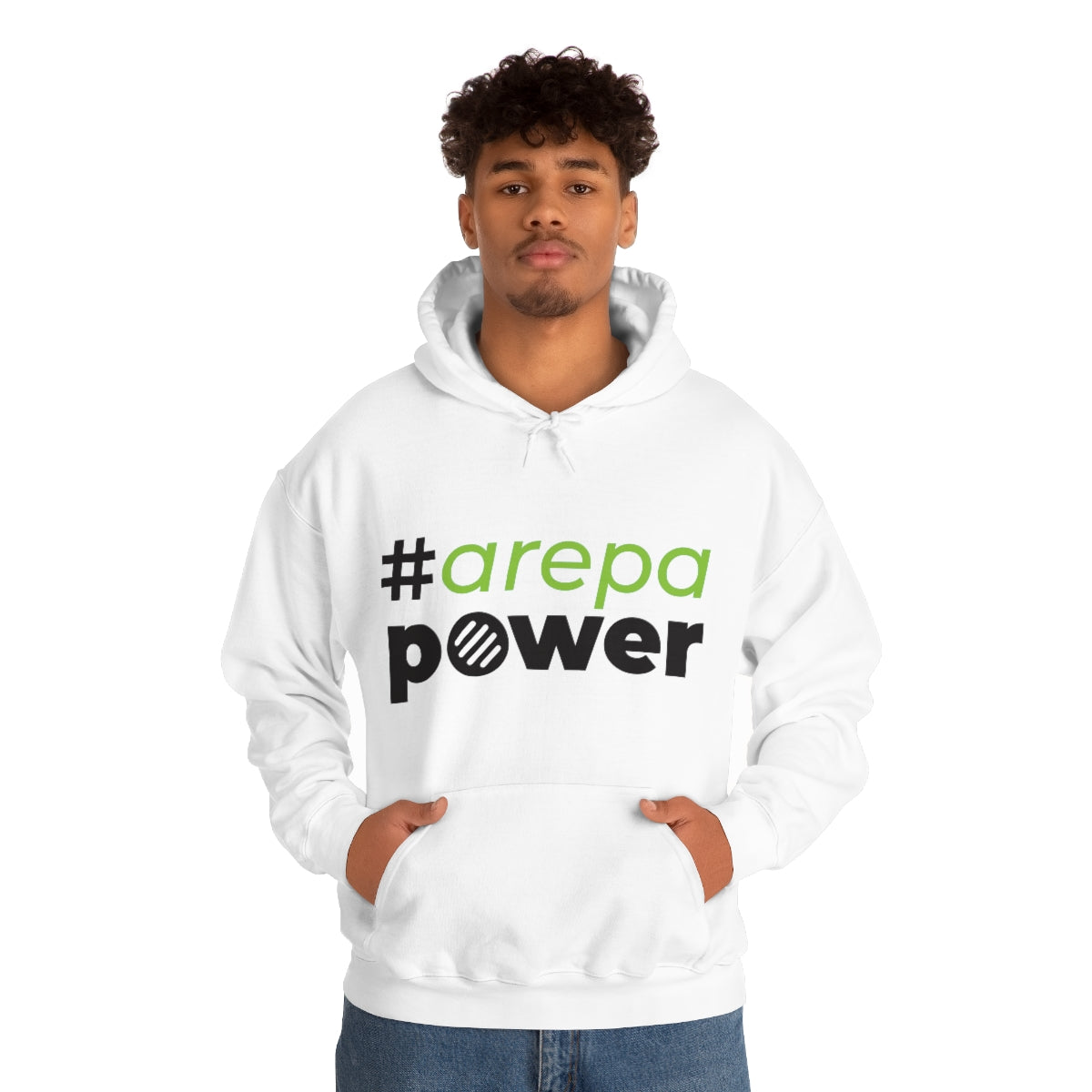 #Arepapower - Green - Unisex Heavy Blend™ Hooded Sweatshirt