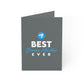 Best Scrum Master ever - Gray Blue - Folded Greeting Cards (1, 10, 30, and 50pcs)