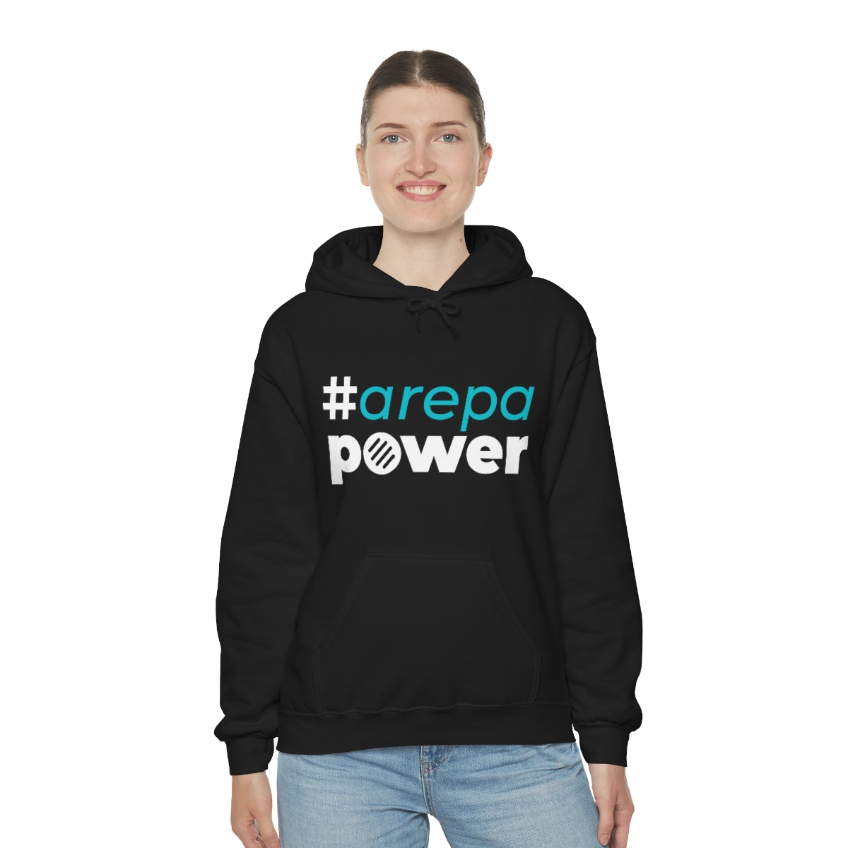 #Arepapower - Black Blue - Unisex Heavy Blend™ Hooded Sweatshirt