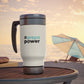 #arepapower - Blue - Stainless Steel Travel Mug with Handle, 14oz