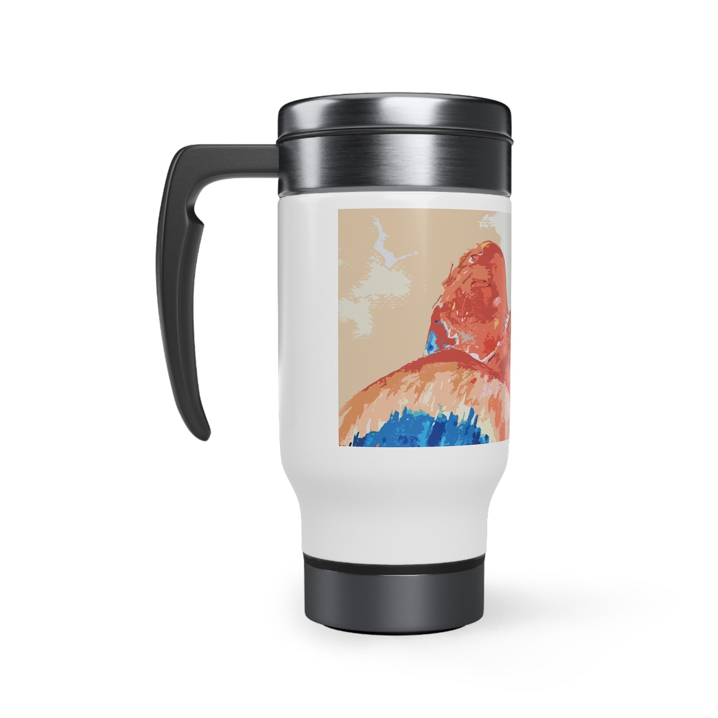 Guacamaya, papagayo, loro, Macaw - Stainless Steel Travel Mug with Handle, 14oz