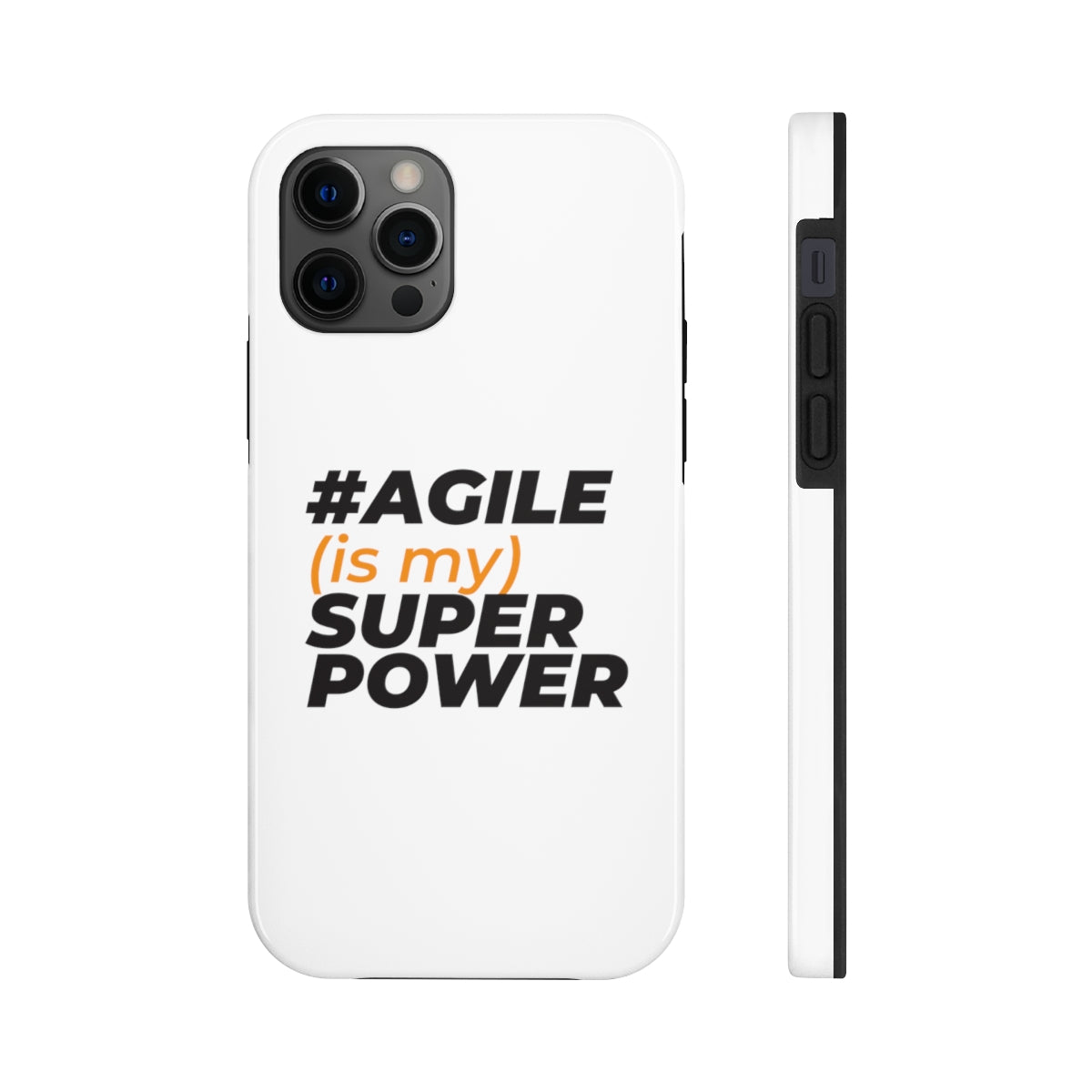 Agile is my Superpower - Turquoise Blue Orange - Tough Phone Cases, Case-Mate