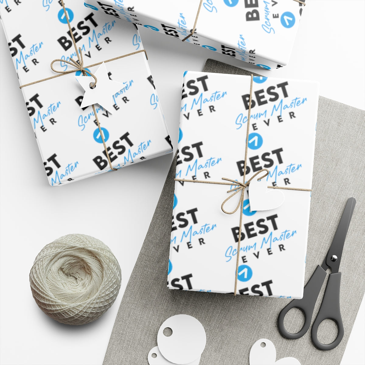 Best Scrum Master ever - Light blue - Gift Wrap Papers
